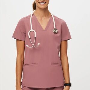 FIGS Mauve Casma Scrub Top (SMALL)